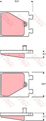 Комплект тормозных колодок TRW GDB563