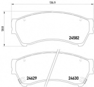 Комплект тормозных колодок PAGID T1749