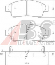 Комплект тормозных колодок A.B.S. 36777 OE