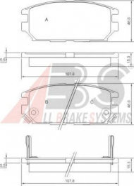Комплект тормозных колодок A.B.S. 36873 OE