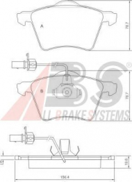 Комплект тормозных колодок A.B.S. 37141 OE