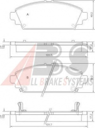 Комплект тормозных колодок A.B.S. 37177 OE