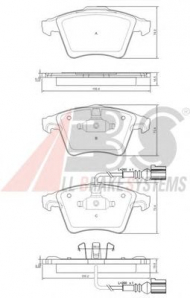 Комплект тормозных колодок A.B.S. 37416