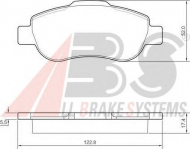 Комплект тормозных колодок A.B.S. 37439
