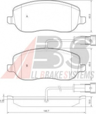 Комплект тормозных колодок A.B.S. 37495 OE