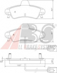 Комплект тормозных колодок A.B.S. 37498
