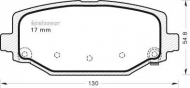 Комплект тормозных колодок MGA 1108