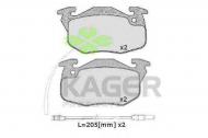 Комплект тормозных колодок KAGER 35-0122