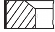 Комплект колец MAHLE ORIGINAL 002 24 N0