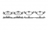 Комплект тормозных колодок WOKING P7843.02