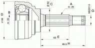 Шарнирный комплект OPEN PARTS CVJ5022.10