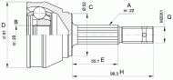 Шарнирный комплект OPEN PARTS CVJ5025.10