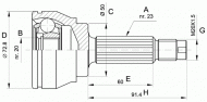 Шарнирный комплект OPEN PARTS CVJ5033.10