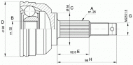Шарнирный комплект OPEN PARTS CVJ5345.10