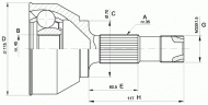 Шарнирный комплект OPEN PARTS CVJ5458.10