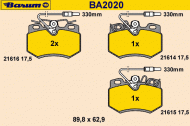 Комплект тормозных колодок BARUM BA2020