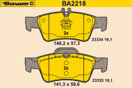 Комплект тормозных колодок BARUM BA2218