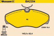 Комплект тормозных колодок BARUM BA2254