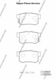 Комплект тормозных колодок NPS H361A05