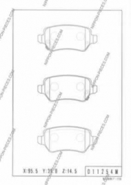 Комплект тормозных колодок NPS K361A11