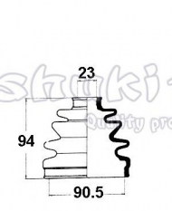 Комплект пыльника ASHUKI H064-50