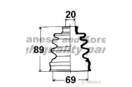Комплект пыльника ASHUKI 0864-1003