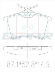 Комплект тормозных колодок DITAS DFB2598