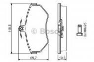 Комплект тормозных колодок BOSCH 0 986 494 021