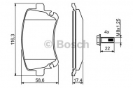 Комплект тормозных колодок BOSCH 0 986 494 303