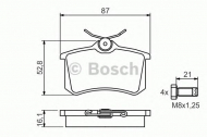 Комплект тормозных колодок BOSCH 0 986 494 399