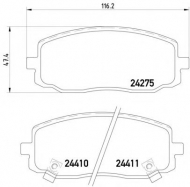Комплект тормозных колодок HELLA PAGID 8DB 355 006-571