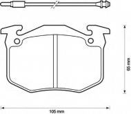 Комплект тормозных колодок BENDIX 571262B