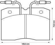 Комплект тормозных колодок BENDIX 571325B