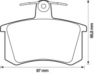 Комплект тормозных колодок BENDIX 571462B