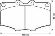 Комплект тормозных колодок BENDIX 572178B