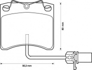 Комплект тормозных колодок BENDIX 573046B