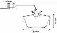 Комплект тормозных колодок BENDIX 573049B