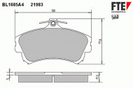 Комплект тормозных колодок FTE BL1685A4