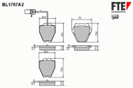 Комплект тормозных колодок FTE BL1767A2