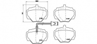 Комплект тормозных колодок BREMBO P 44 003
