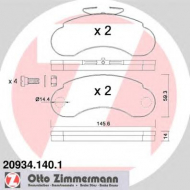Комплект тормозных колодок ZIMMERMANN 20934.140.1