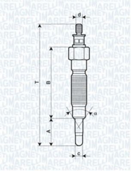 Свеча накаливания MAGNETI MARELLI 062900064304