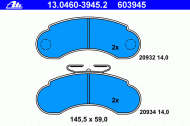 Комплект тормозных колодок ATE 13.0460-3945.2