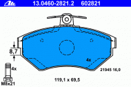 Комплект тормозных колодок ATE 13.0460-2821.2