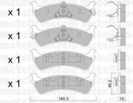 Комплект тормозных колодок METELLI 22-0684-0