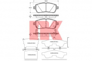 Комплект тормозных колодок NK 222573