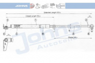 Газовая пружина JOHNS 81 53 95-91