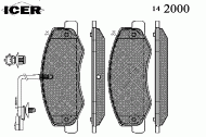 Комплект тормозных колодок ICER 142000