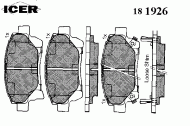 Комплект тормозных колодок ICER 181926