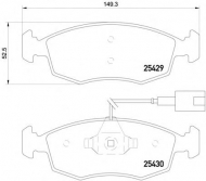 Комплект тормозных колодок PAGID T2112